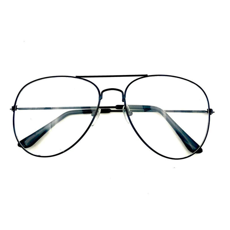 Óculos Aviador Clássico Unissex Lentes Transparentes Sem Grau - Lindíssimo! Ref.:133