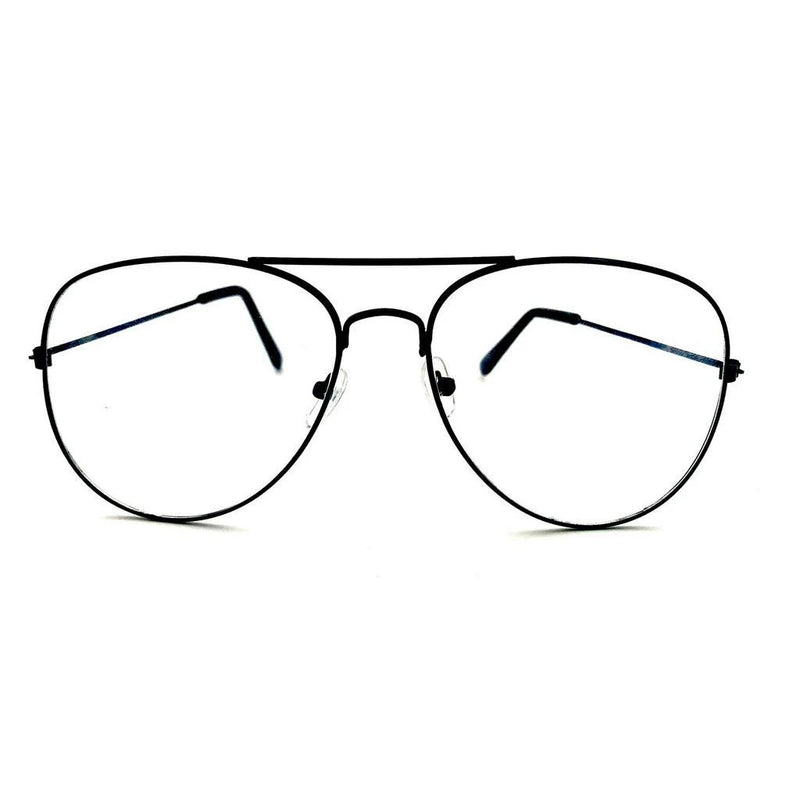 Óculos Aviador Clássico Unissex Lentes Transparentes Sem Grau - Lindíssimo! Ref.:133