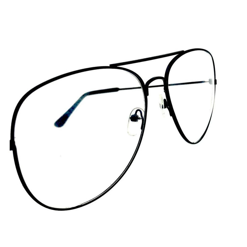 Óculos Aviador Clássico Unissex Lentes Transparentes Sem Grau - Lindíssimo! Ref.:133