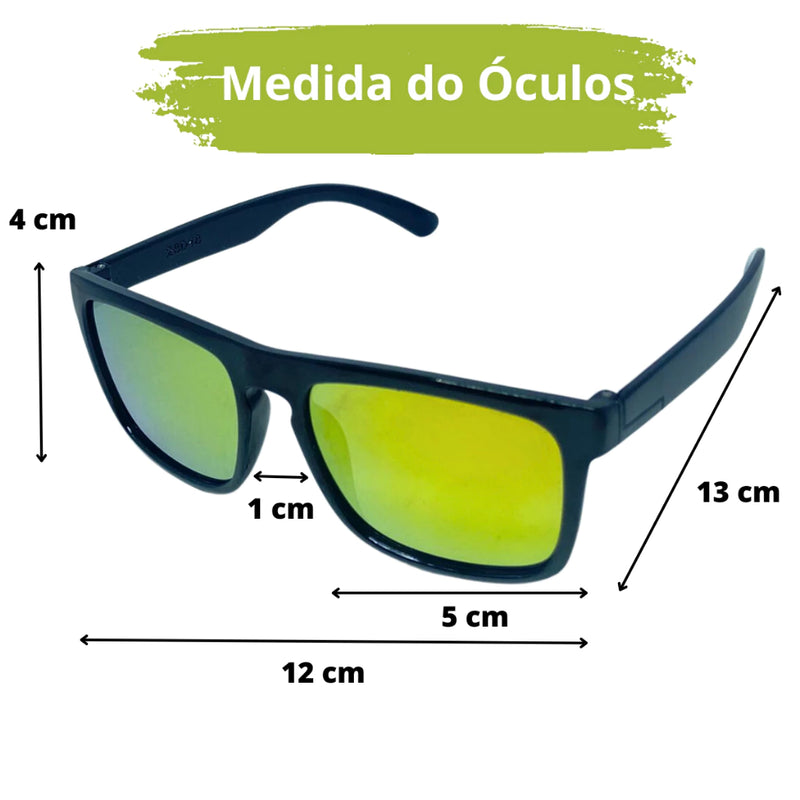 Óculos De Sol Espelhado Infantil Unissex Proteção Uv 400 Ref.: 523