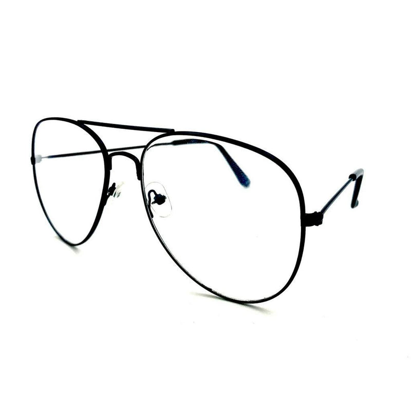 Óculos Aviador Clássico Unissex Lentes Transparentes Sem Grau - Lindíssimo! Ref.:133